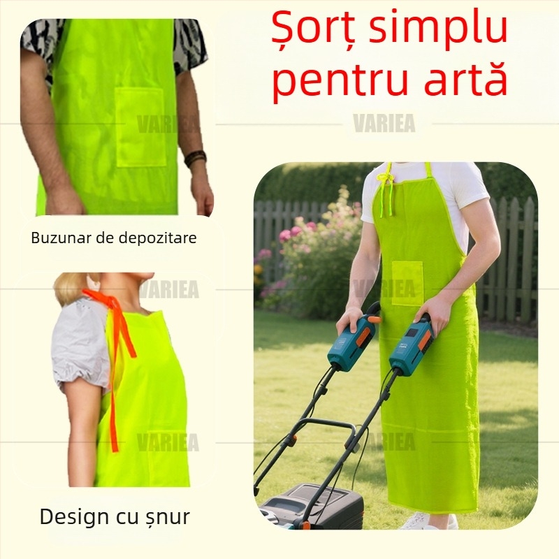 Șorț de grădină ușor, respirabil, cu buzunare, unisex