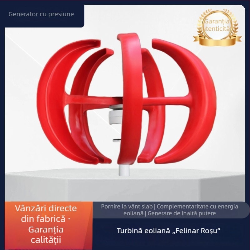 Iluminat pentru casă și RV, peisaj, mică turbina eoliană cu ax vertical, pornire la vânt slab, 100W-600W
