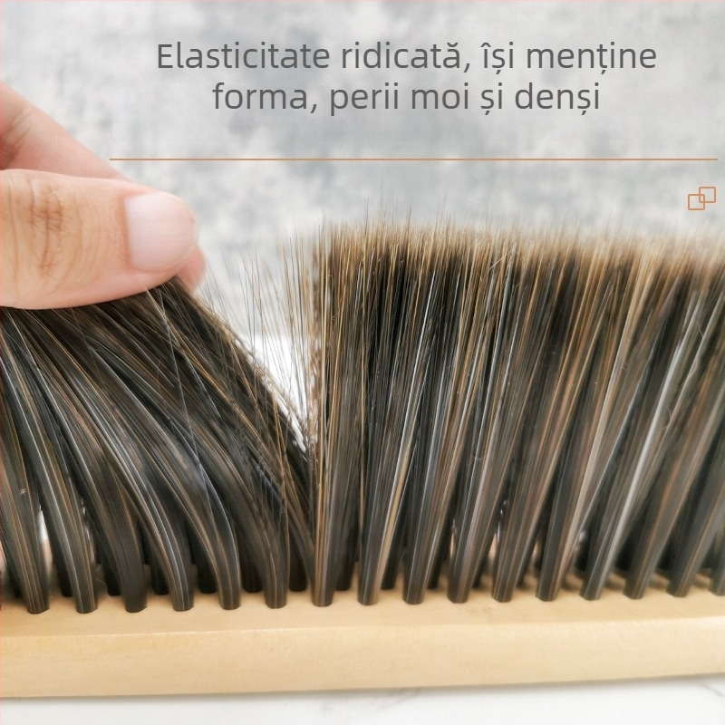 Perie pentru pat cu mâner din lemn – perie de curățare pentru praf, uz casnic