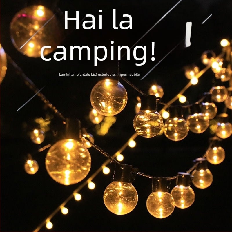 Lumini LED colorate în formă de glob pentru camping în aer liber și decorarea cortului