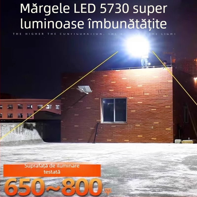 Lampa stradală solară cu senzor de lumină pentru zone rurale noi, stâlp înalt LED solar, iluminare exterior, lampă pentru periuța de dinți
