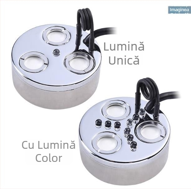 Dispozitiv de ceață pentru peisaj cu capete de atomizare LED multiple, debit mare de ceață, carcasă din cupru, pentru bonsai, rocării și ape curgătoare