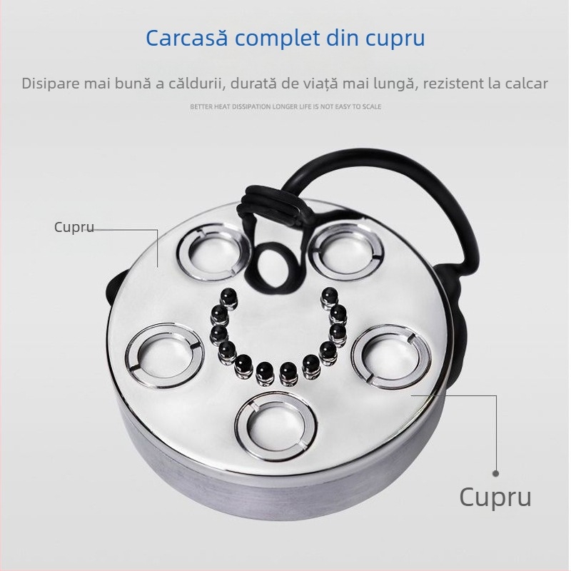Dispozitiv de ceață pentru peisaj cu capete de atomizare LED multiple, debit mare de ceață, carcasă din cupru, pentru bonsai, rocării și ape curgătoare