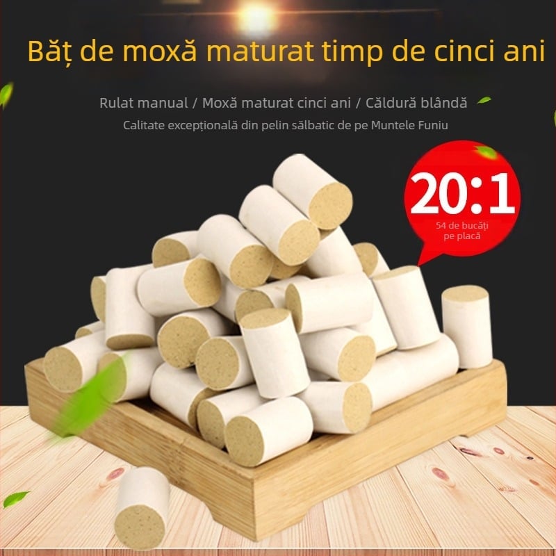 Bețe de moxă și cilindri din lână de moxă pentru moxibustie, 54 de bucăți, învechire de cinci ani, personalizabil 20:1