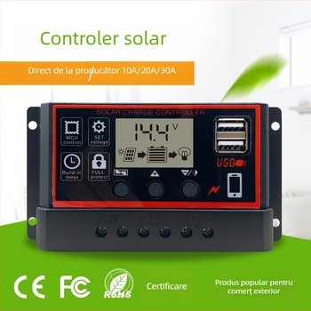 Controler solar pentru iluminat stradal cu sistem inteligent de încărcare, 10A/20A/30A