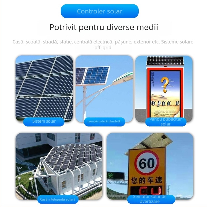 Controler solar pentru iluminat stradal cu sistem inteligent de încărcare, 10A/20A/30A