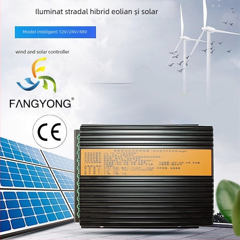 Controler pentru iluminat stradal cu alimentare eoliană și solară, MPPT Boost încărcare, 12/24/48V, monitorizare și comunicații