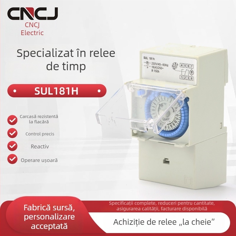 SUL181H Temporizator pentru lampă de stradă, 220V, mecanic, întrerupere automată