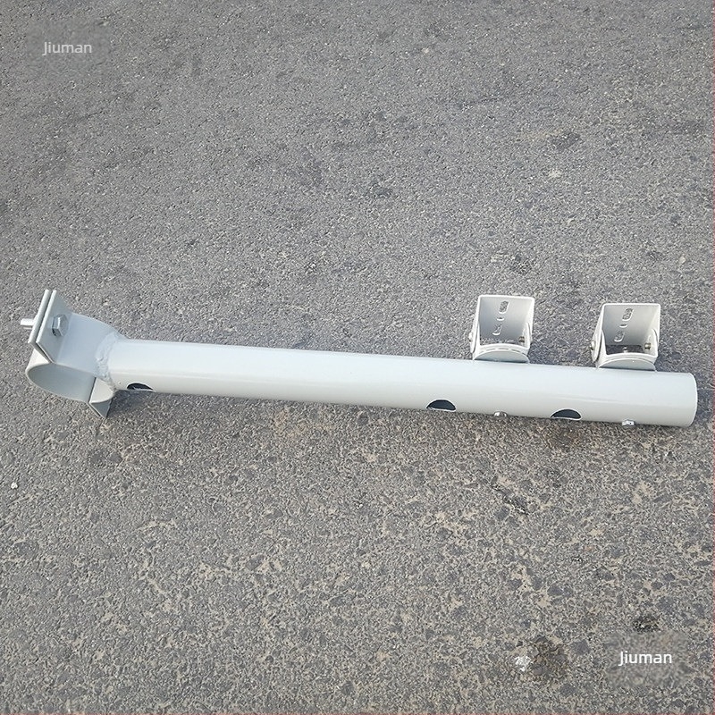 Kit de montaj cameră pe stâlp de iluminat exterior 0,3–1 m: cleme pentru stâlp, suporturi de cameră, bare transversale și braț cantilever