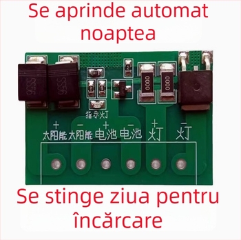 Placă de control solar complet automată pentru panou fotovoltaic și regulator de iluminat stradal