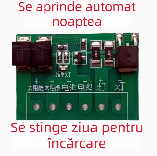 Placă de control solar complet automată pentru panou fotovoltaic și regulator de iluminat stradal