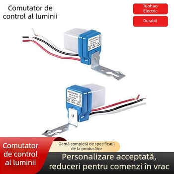 AS-10 Controler automat pentru iluminat stradal cu senzor de lumină, impermeabil, 110V/220V