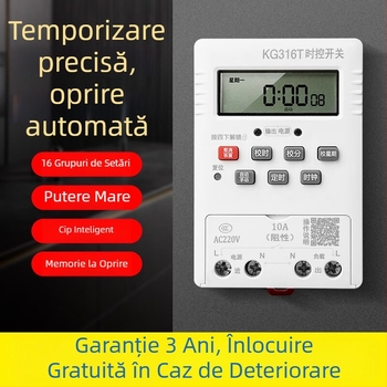 Controlor de timp 220V cu microcomputer pentru pompă de apă, iluminat stradal inteligent și display publicitar pentru fațada magazinului