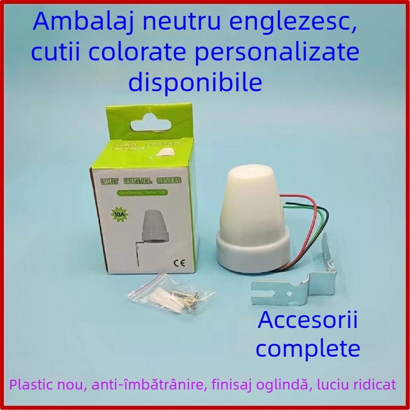 10A senzor de lumină rezistent la intemperii pentru exterior, reglabil AS-22 controler automat de iluminat stradal 220V