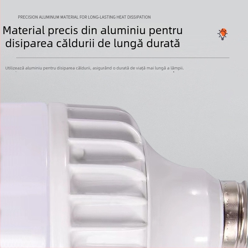 Bec LED 60W cu soclu E27, corp din aluminiu turnat, iluminare de înaltă putere pentru uz casnic, ultra-strălucitor