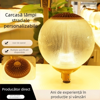 LED 50W Jade Orchid abajur din sticlă, sferic, cu carcasa din aluminiu