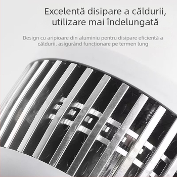 Lampa LED economisitoare cu bază E27 pentru casă, atelier, șantier și fabrică; flux luminos 6000 lm, CRI 90–100, corp din aluminiu, difuzor PC, seria Bubble, LED 2835, ne-dimmabilă, 220 V, IP30, durată de viață 3 ani