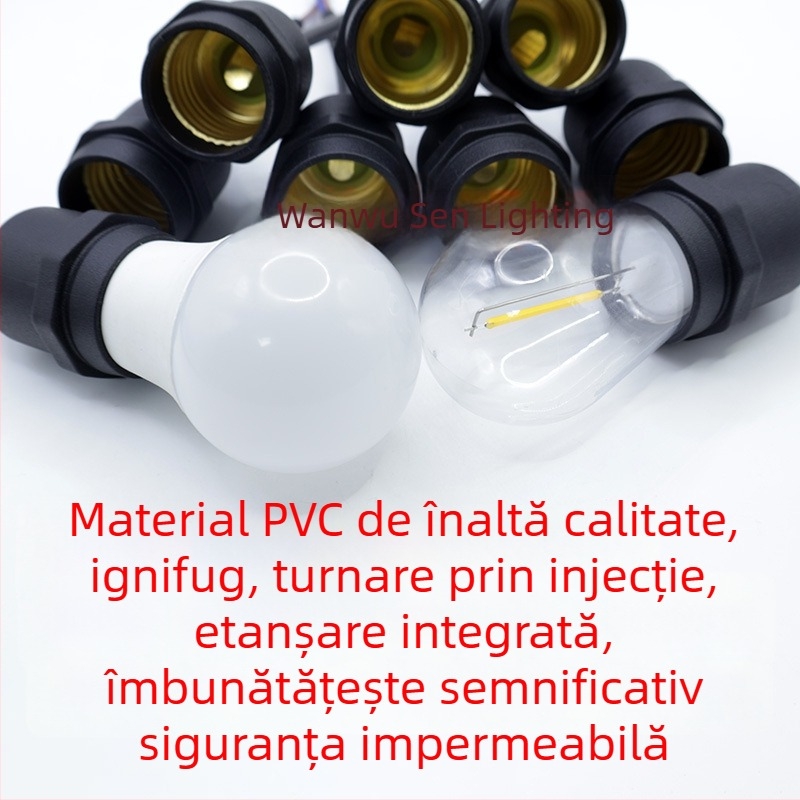 Cap de lampă E27 impermeabil pentru exterior, pentru ferme industriale, iluminare a animalelor cu șiruri de lumini