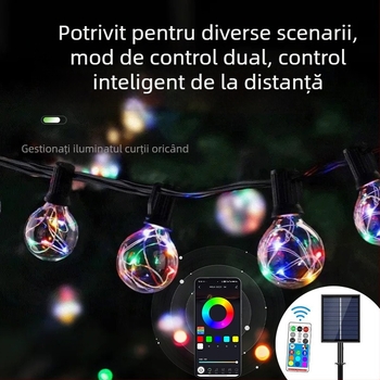 G40 becuri globuri multicolore, exterior, rezistente la apă, decor pentru nunți, camping și Crăciun