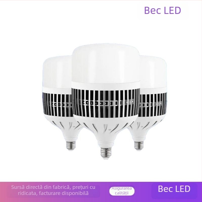Bec LED de înaltă putere 150W pentru uz industrial — bază E27, fascicul de 120°, economie de energie, 220V, CRI peste 90.