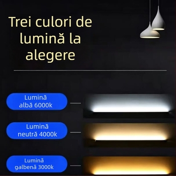 Bandă LED cu senzor de mișcare pentru dulapuri, LED liniar încastrat pentru bucătărie și vitrine