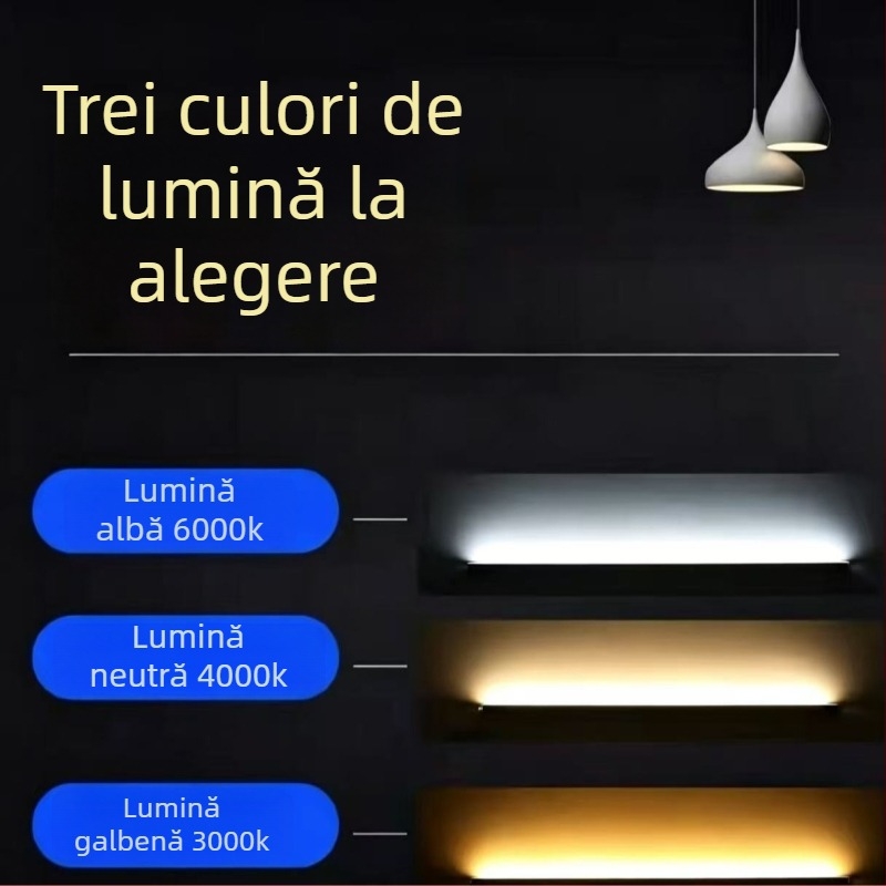 Bandă LED cu senzor de mișcare pentru dulapuri, LED liniar încastrat pentru bucătărie și vitrine