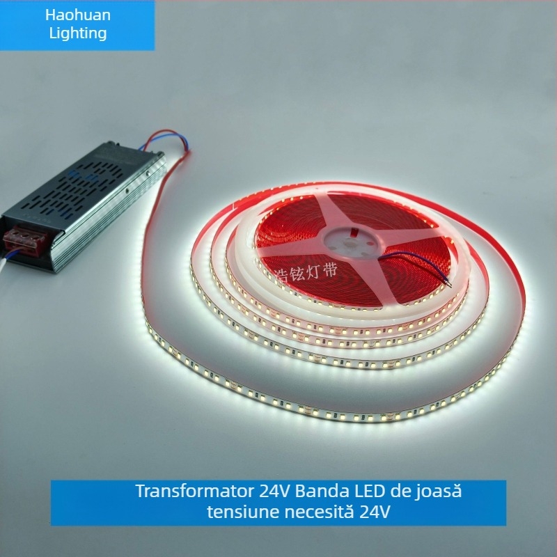 Bandă LED 24V2835, 20 m, fără scădere de tensiune, autoadezivă pentru tavan, iluminare COB liniară