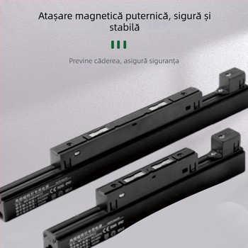 48V Lumină de șină magnetică albă, ultra-subțire, sursă de alimentare integrată cu curent constant, ieșire stabilă, fără pâlpăire