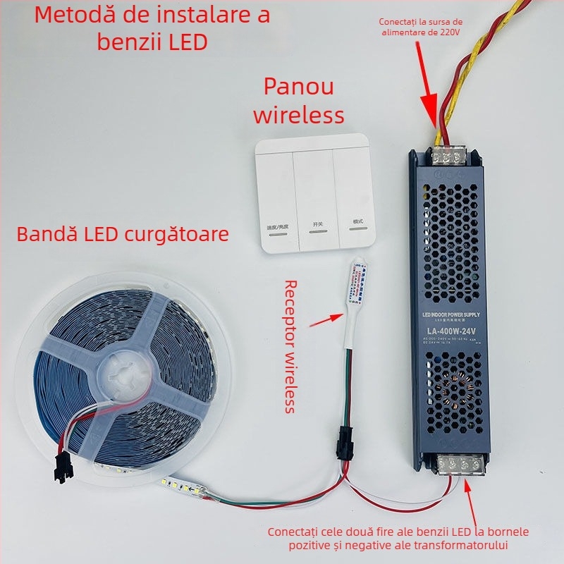 Set LED de 24V cu LED-uri 2835, autoadeziv, iluminare interioară pentru nunți și sufragerie