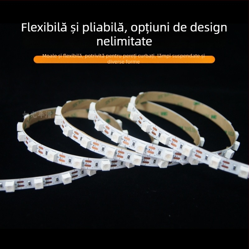 Bandă LED flexibilă pentru iluminat perete, cu LED-uri 6060 încorporate, linie 24V, iluminare decorativă pentru plafon, bandă de lumină moale