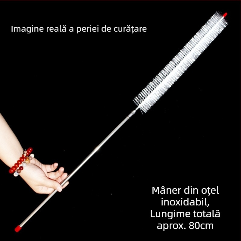Perie de curățare a radiatorului auto cu mâner lung, fără demontare, potrivită pentru camioane mari și mici, îndepărtarea prafului