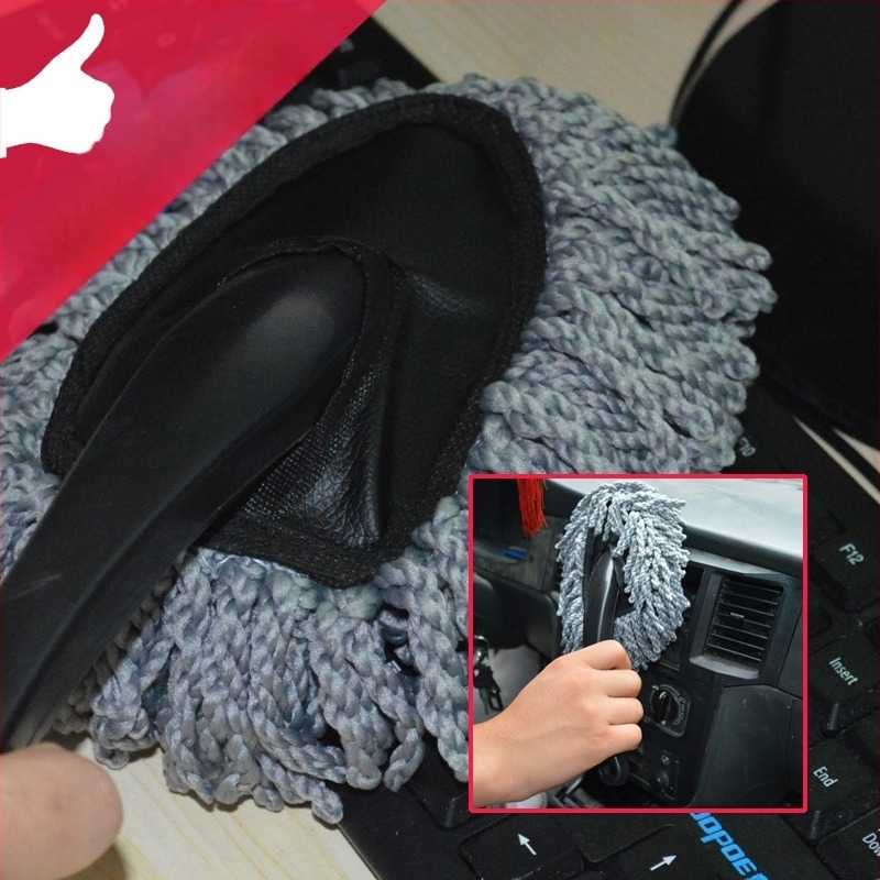Perie de curățare auto din microfibră – pensulă compactă pentru interior și exterior