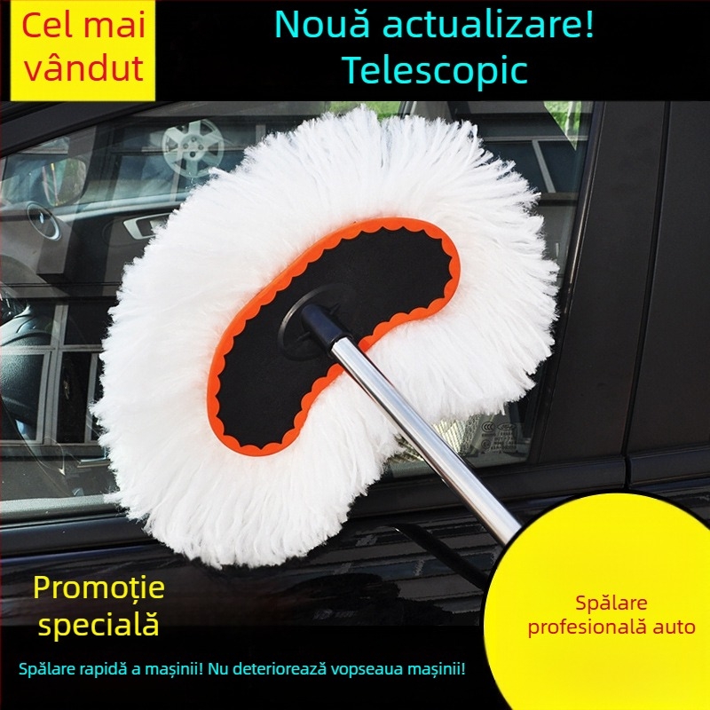 Perie pentru spălarea mașinii cu mâner lung, peri moi și telescopică pentru îndepărtarea prafului