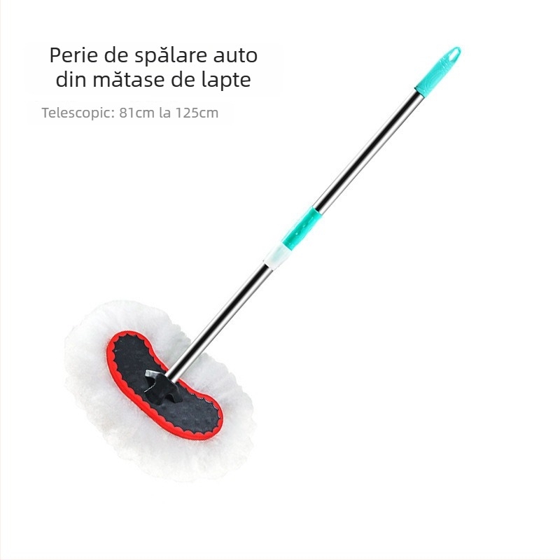 Perie pentru spălarea mașinii cu mâner lung, peri moi și telescopică pentru îndepărtarea prafului