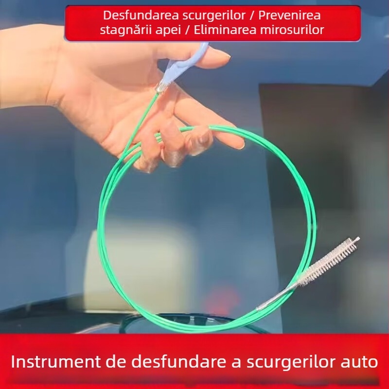 Unealtă multifuncțională pentru curățarea drenajelor auto: guri de scurgere ale lunetei și ale ușilor, drenaje la frigider și conducte de drenaj ale rezervorului de combustibil