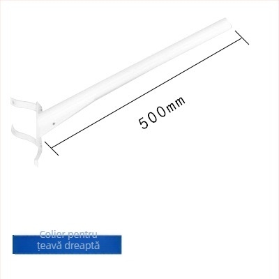 Stâlp solar pentru iluminat stradal, cu braț de montaj și clemă de perete, țeavă din oțel galvanizat, model FJN080, 495×215×60 mm, LED 30W, 220V