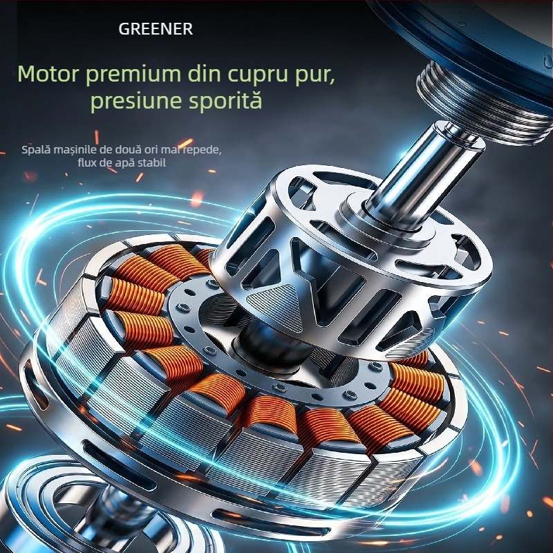 Spălare cu presiune fără fir pentru uz casnic — pistol de spălat auto portabil și unealtă de curățare pentru grădină, curățare puternică