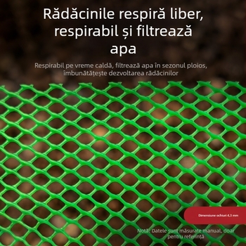 Plasă verde pentru bonsai, din polipropilenă îngroșată, respirabilă, drenaj, etanș la scurgeri de sol, poate fi tăiată, pentru dezvoltarea rădăcinilor