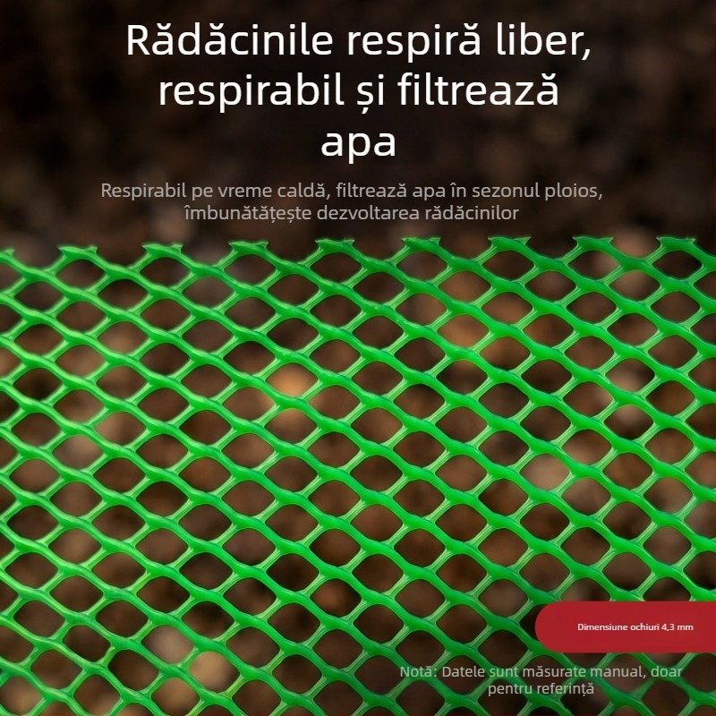 Plasă verde pentru bonsai, din polipropilenă îngroșată, respirabilă, drenaj, etanș la scurgeri de sol, poate fi tăiată, pentru dezvoltarea rădăcinilor