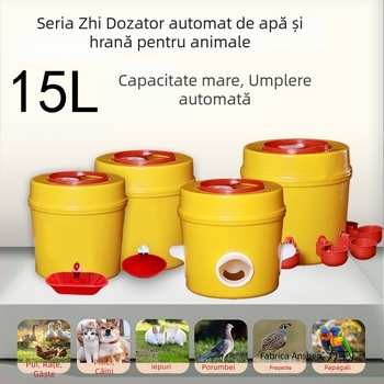 Găleată automată pentru apă și hrană pentru păsări și animale de companie