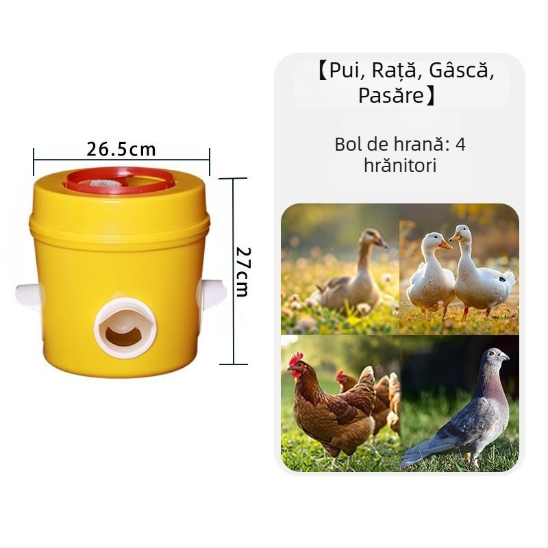 Găleată automată pentru apă și hrană pentru păsări și animale de companie