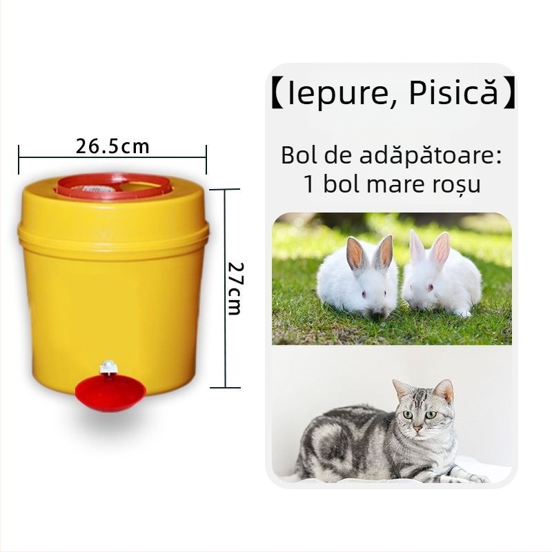 Găleată automată pentru apă și hrană pentru păsări și animale de companie