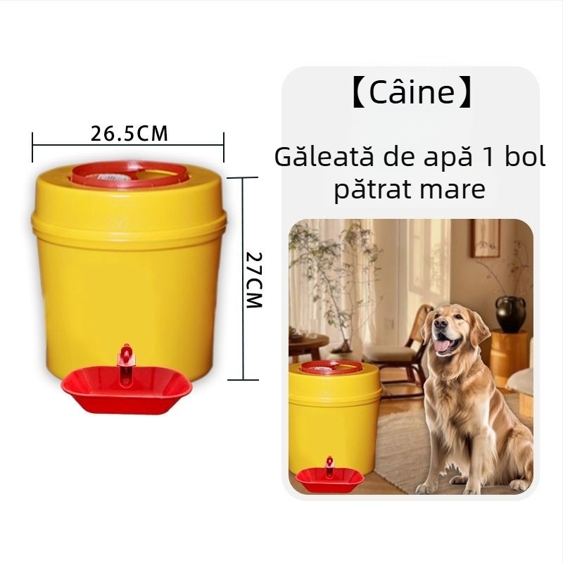 Găleată automată pentru apă și hrană pentru păsări și animale de companie