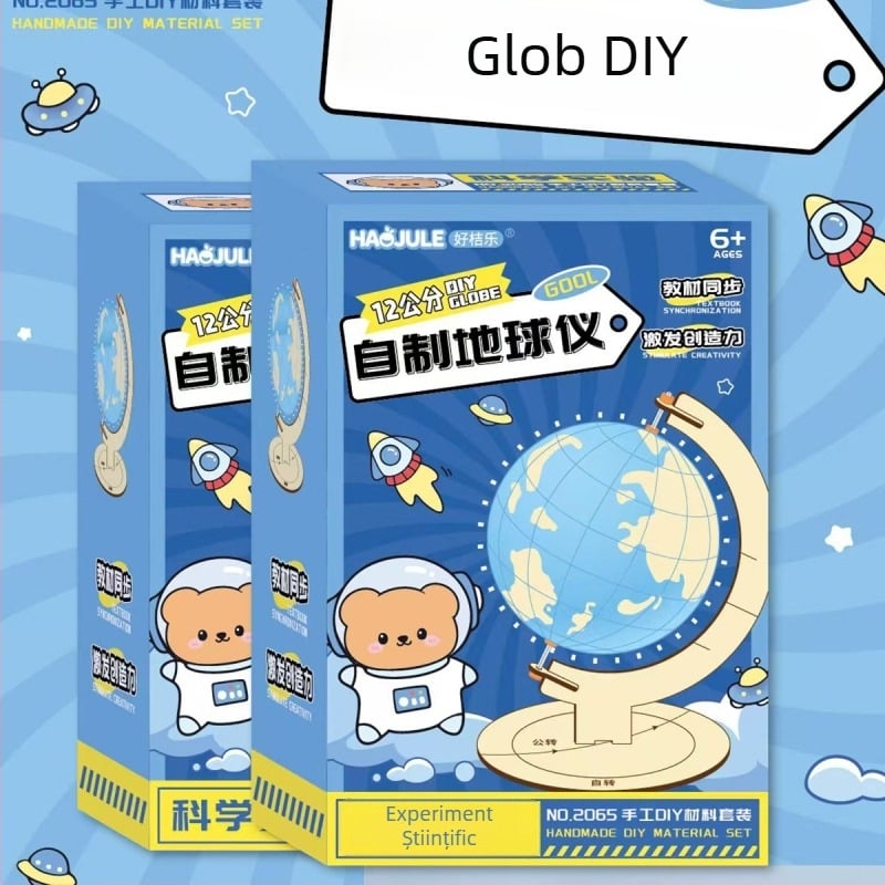 Glob 12 cm pentru învățarea geografie — jucărie educativă pentru copii, mic ornament decorativ