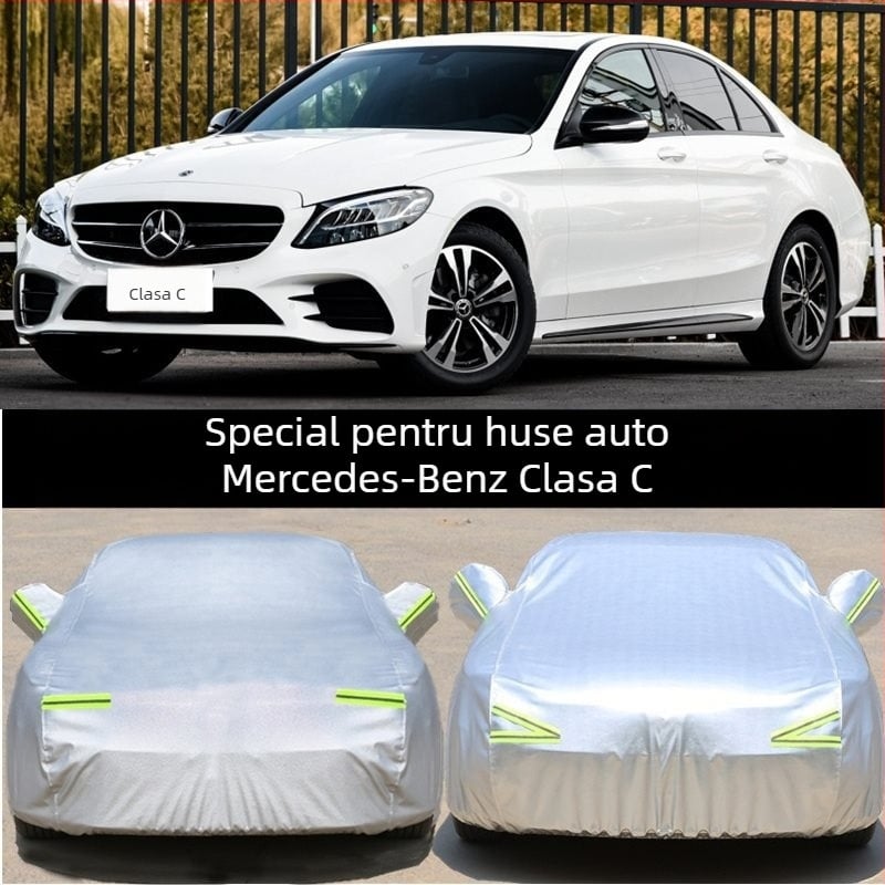 Husă auto Mercedes-Benz Clasa C pentru C200L, C180L, C260L — impermeabilă, protecție UV, umbrire și izolație termică