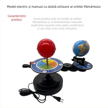 Globus educațional pentru geografie, cu funcționare electrică și manuală