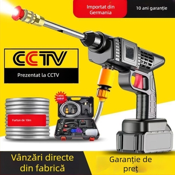 Dispozitiv fără fir pentru spălarea mașinii cu pistol de înaltă presiune, baterie Li-ion reîncărcabilă, aparat de curățare puternic