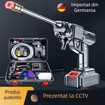 Dispozitiv fără fir pentru spălarea mașinii cu pistol de înaltă presiune, baterie Li-ion reîncărcabilă, aparat de curățare puternic