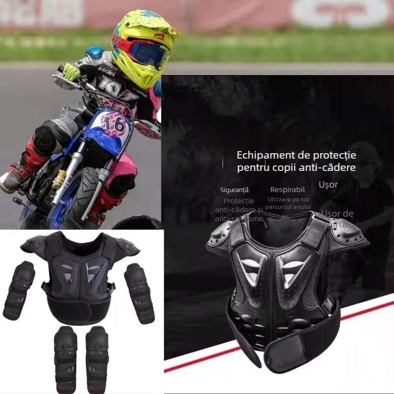Set de protecție pentru copii pentru motocicletă — genunchiere și protecții pentru coate