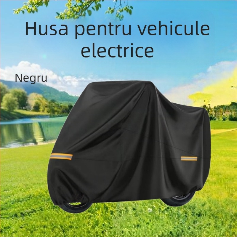 Husă de ploaie din 210D Oxford pentru motocicletă electrică și bicicletă electrică, îngroșată, protecție împotriva prafului și a ploilor